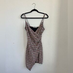 Almost Famous Asymmetrical Striped Dress - Multicolor